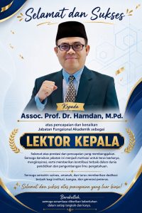 Dr. Hamdan, M.Pd. Berhasil Meraih Kenaikan Pangkat dari Lektor Menjadi Lektor Kepala
