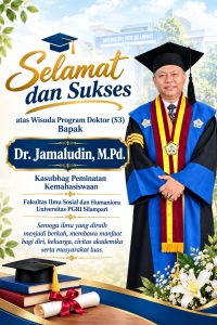 Dr. Jamaludin, M.Pd. Mengikuti Wisuda Program Studi S3 Linguistik Terapan Universitas Negeri Bengkulu